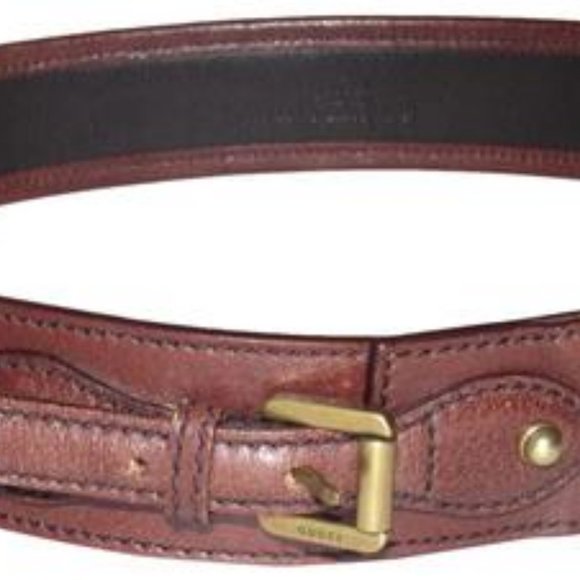 Gucci Equestrian Brown Burgundy Velvet Studded - Picture 1 of 8